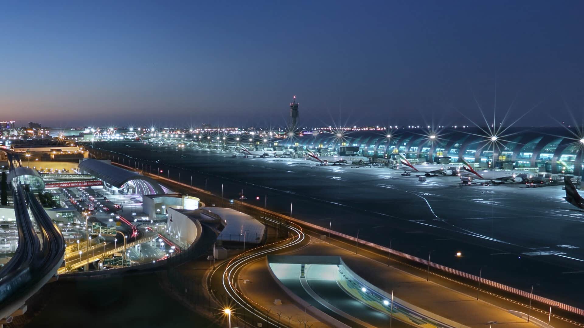 Airport at night