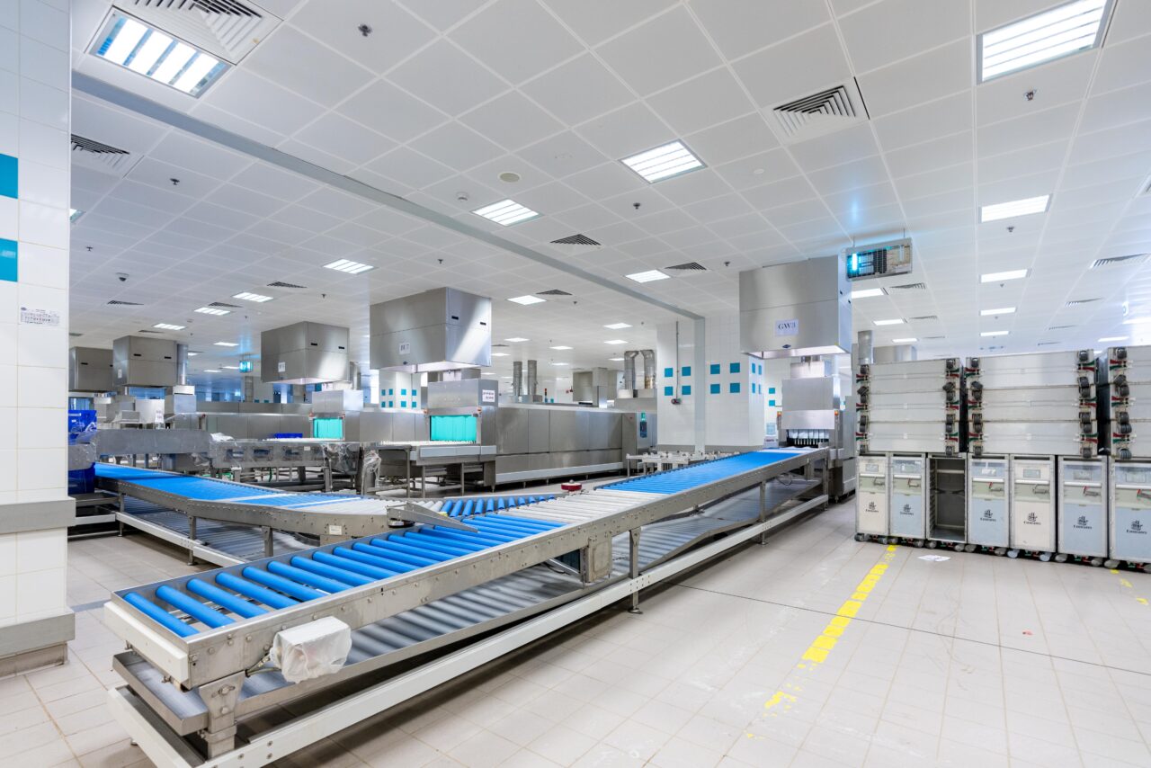 Emirates Flight Kitchen in Dubai with a pneumatic waste handling system
