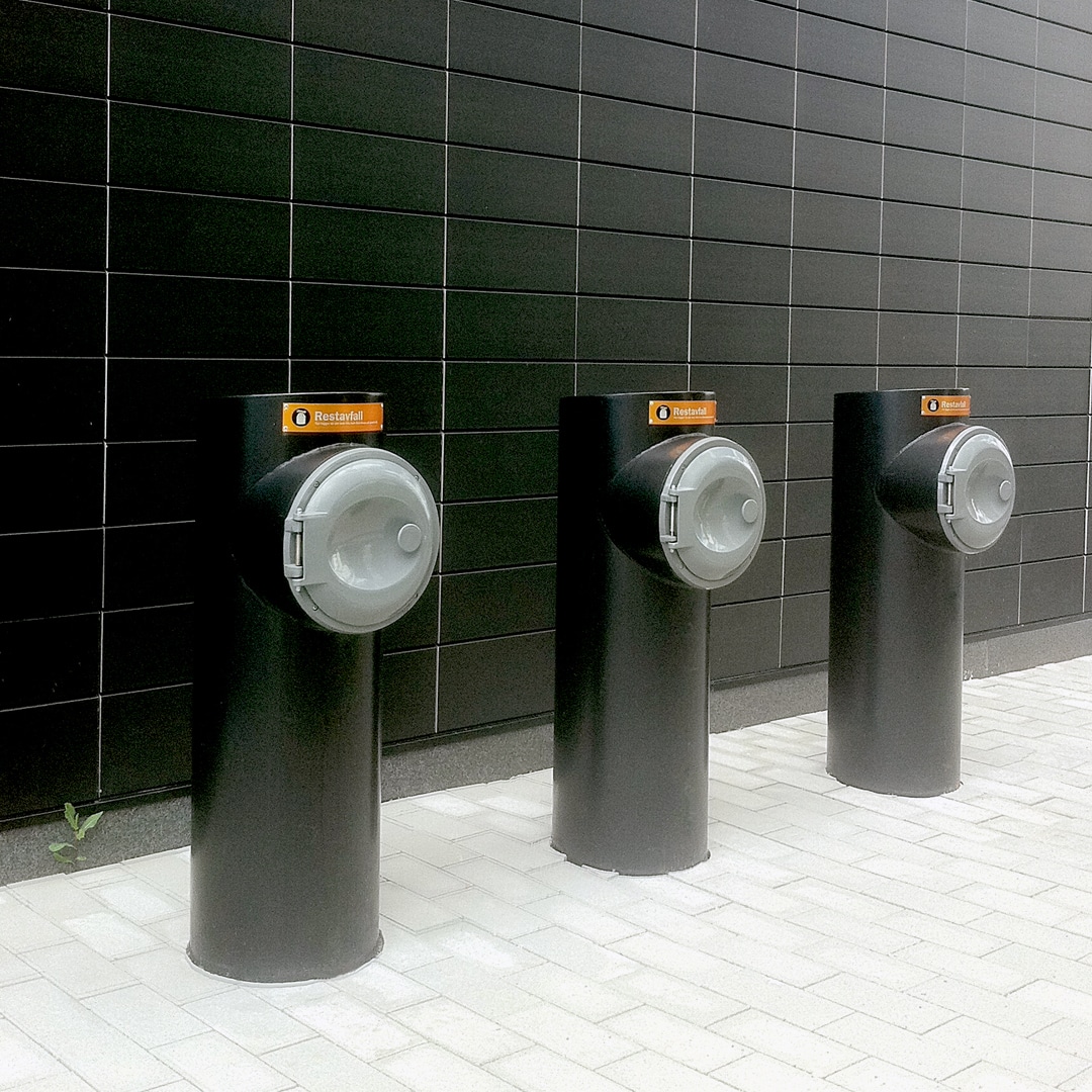 Automated waste inlets located in the Hammarby Henriksdalshamnen district