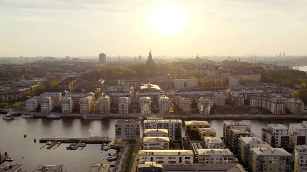 Stockholm city from above