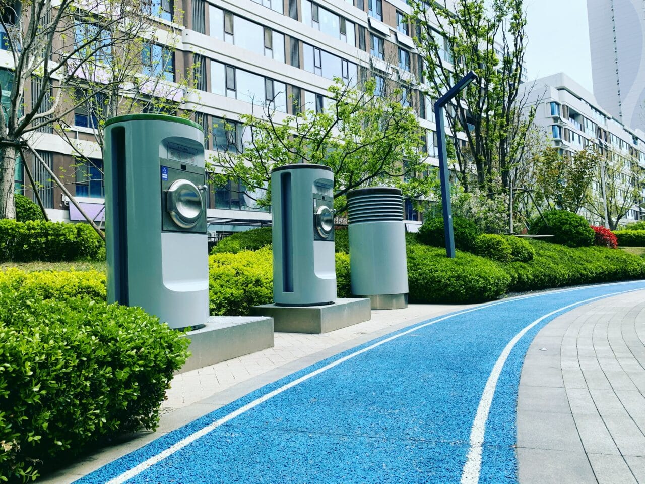 Outdoor waste inlet in Yantai’s Hammarby Eco City